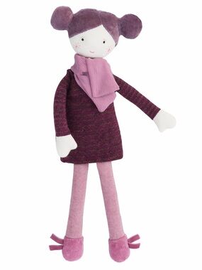 Moulin Roty Pink and Purple Small Plush Doll